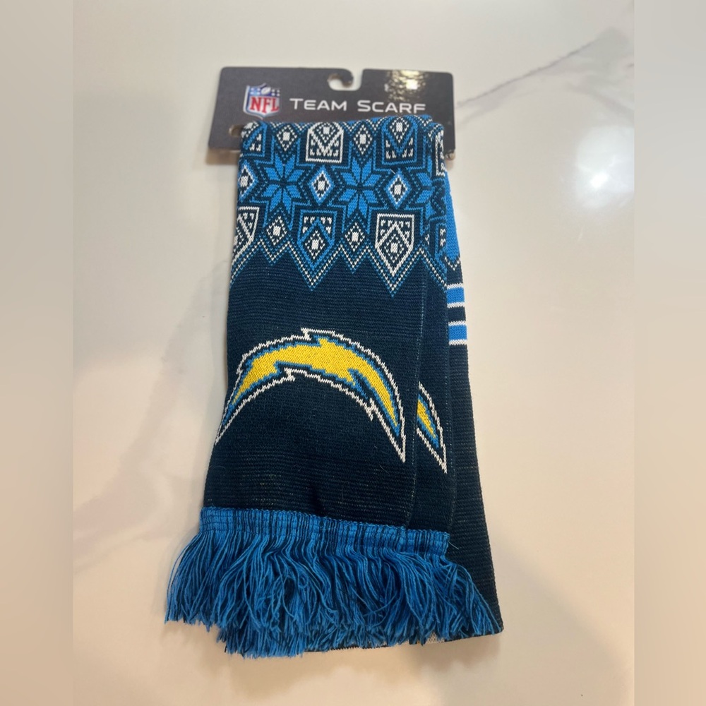 NEW Chargers scarf with fringes. Soft and perfect to show team support. One size